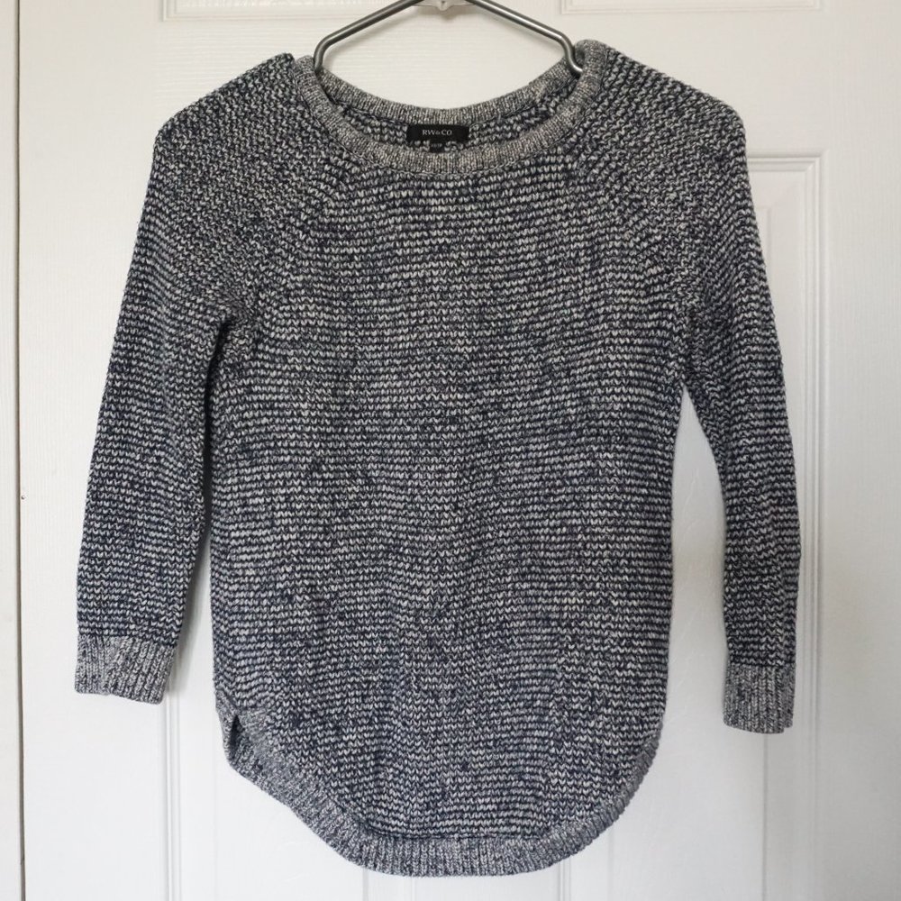2/$30 RW&CO Blue and Gray Sweater
